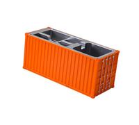 FewNvWa Porte-stylo, Organiseur de Bureau Créatif, Boîte à Cartes de Visite et Plateau à Stylos, Conçu Comme Un Conteneur, Fabriqué En Polypropylène, Orange