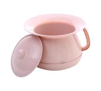 FewNvWa Pot de Chambre Seau Urinoir Urinal Compact Bassin de Malade En PP Robuste Épaissi avec Poignée de Levage Facile Convient pour Utilisation Au Lit et Se, Rose