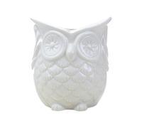 FewNvWa Pot de Fleurs D'intérieur en Forme de Hibou, Style Japonais Mignon, Idéal pour La Décoration Intérieure (Bureau, Maison, Balcon), Non écoute Blanc
