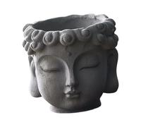 FewNvWa Pot de Fleurs en Forme de Tête de Bouddha, Statuette Décorative pour La Cuisine, Le Bureau Ou Le Jardin.