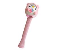 FewNvWa Racket Rembourré Protection Antidérapante Poignée Tissu Absorbant Décoration Peluche Adaptée pour La Pratique du Badminton, Pingouin Rose