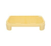 FewNvWa Rampe pour Litière Piège à Litière Tapis Imperméable Collecteur de Saletés avec Structure à Deux Couches Adaptée pour Les Chatons et Les Chats, Jaune