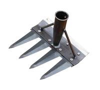 FewNvWa Rateau de Désherbage, Rateau Jardin Outil de Desherbage, Outil de Jardinage Houe Râteau pour Le Désherbage Manuel Des Herbes, Ameublir, Semence, Sans Manche, 4 Dents