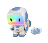 FewNvWa Robot Télécommandé avec Enregistreur, Programme, Marche, Chant, Lumières, Musique et Fonction pour L'éveil des Tout-Petits, Bleu