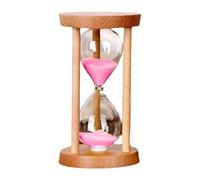 FewNvWa Sablier Transparent Horloge Sablier Minuteur Sable Décor Bois Artisanat Original Convient pour Gestion Du Temps Jeux Lecture Étude Bureau Maison Cuisi, Rose