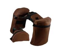 FewNvWa Sacoches de Selle Ensemble Sacoches de Selle Sacoche de Corne Tissu Oxford Portable et Polyvalent pour Les Amateurs D'Endurance Équitation Randonnée U, Café