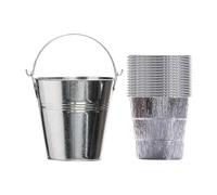 FewNvWa Seau à pour Barbecue avec Seau en Aluminium, Portable, Robuste, Récupérateur D'huile pour Gril