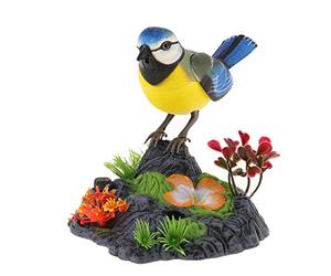 FewNvWa Sound Activé Oiseau Jouet Pile Électronique Chant Mouvement Simulation Induction Plastique Adapté Décoration Pièce Étude 140x75x120mm