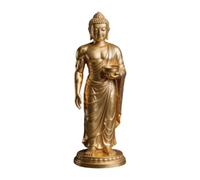FewNvWa Statue Bouddha Figurine Bouddha Sculpture Bouddhiste Ornament Résine Décoration Maison Bureau Cadeau Résine Solide Finition Dorée Style Contemporain A, Style B