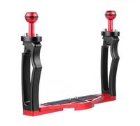 FewNvWa Support Caméra sous Marine Support Poignée Griffe Photo Plateau Base Structure Rigide en Alliage Aluminium et INOX Poignées Hautes pour Prise à Ajustable pour Tournage Plongée Snorkeling