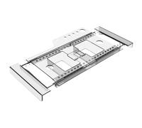 FewNvWa Support de Rangement pour Aquarium, Support de Rangement, Organisateur D'accessoires avec Fonction Extensible, Fabriqué en Matériau PP pour L', Gris