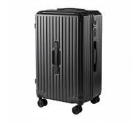 FewNvWa Valise à roulettes Valise Rigide Bagage à Main Trolley avec Coque Pc Composite roulettes Universelles Silencieuses Poignée avec Support Téléphone, Noir, 28 Po