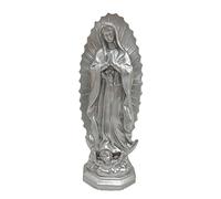 FewNvWa Vierge Marie Statue en Résine Délicatement Sculptée Objet de Décoration Religieuse Ornement Figurine Catholique Usage Bureau Maison Église Cadeau, Argent