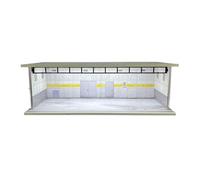 FewNvWa Vitrine Modèle Voiture 1/64 Coffret D'Exposition Voiture Miniature Éclairage Intégré Boîtier Garage Simulation En Acrylique PVC Adaptée à La, Style E