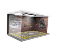 FewNvWa Vitrine pour Voiture de Collection Présentoir de Modèle Voiture Coffret Garage Miniature Boîte Transparente Éclairage LED Convient Collection Décorati, modèle A