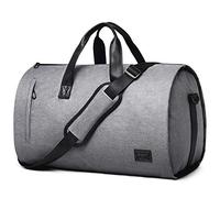 FEWOFJ Sac de Costume Voyage, 2 en 1 Sac de Suspendus Vêtement Convertible avec bandoulière (Gris)