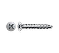 FEX-A, 3,9 x 25 mm, 6000 pièces, filetage grossier, tête fraisée, cruciforme H2, pointe de forage, WIROX - 1401470390258