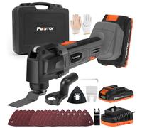 Fexrror Outil Multifonction Sans Fil 20V, Scie Oscillante Avec Batterie et Chargeur, 8000-19000 RPM, 6 Vitesses Variables, Angle d'Oscillation de 3,2°, Pour Scier, Couper, Poncer