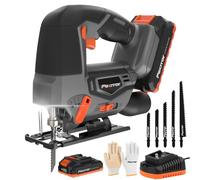 Fexrror Scie Sauteuse Sans Fil, Scies Sauteuses Électriques Avec Batteries 20V, 5 Lames De Scie Sauteuse, Coupes En Biseau 0°-45°, Action Orbitale 4 Positions, Pour Coupe Droite/Courbe/Cercle
