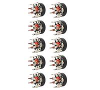 fexxkg Volumes Rotatifs RV12MM avec broche coudée de commutation pour amplificateur de puissance, plaqué or, faible résistance, potentiomètre sonore
