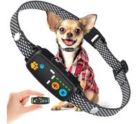 Feycig Collier Anti Aboiement Chiens - Rechargeable Intelligente Anti-Aboiement Collier avec 7 Niveaux De Sensibilité, 3 Modes Réglables, Étanche IP67 De Dressage Ge pour Petit Moyen (Noir)