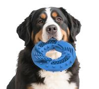 Feycig Jouet pour chien en caoutchouc naturel pour mâcher fort - Jouet à mâcher pour anneau - Anneau à mâcher pour chien en caoutchouc indestructible - Anneau de soin dentaire ludique pour grands