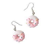 FEYLIE 1 paire de boucles d'oreilles pour femme, pour mini donut créatif, mignon, boucles d'oreilles minimaliste, design de dessin animé Fema