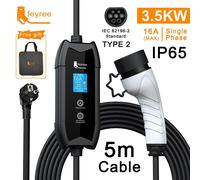 Feyree EV chargeur Type2 16A 3.5kW boîte de charge Portable 5M câble GBT prise Type1 J1772 adaptateur pour chargeur de voiture de véhicule électrique Type2 Customize Plug