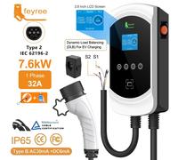 Feyree EV chargeur Type2 câble 32A 7.6kW charge dynamique blancage EVSE Wallbox APP fonction 11kW 22kW Station de charge voiture électrique 11KW 16A 3 phase