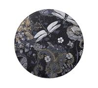 FEYUNYAN Badge durable pour vestes, sacs, cadeaux, badges de collection en fer blanc vif pour événements, enseignants, amis, libellules rondes grises, alternative aux patchs thermocollants en vrac, 1