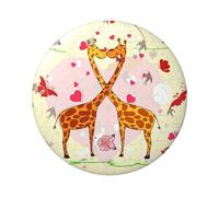 FEYUNYAN Badge durable pour vestes, sacs, cadeaux, badges de collection en fer blanc vif pour événements, enseignants, amis, girafe, fleur, papillon, rond, alternative aux patchs thermocollants en