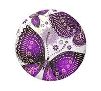 FEYUNYAN Badge durable pour vestes, sacs, cadeaux, badges de collection en fer blanc vif pour événements, enseignants, amis, papillons violet-doré, alternatif aux patchs thermocollants en vrac, 1