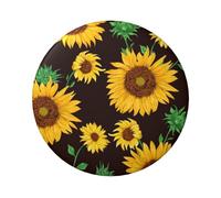 FEYUNYAN Badge durable pour vestes, sacs, cadeaux, badges de collection en fer blanc vif pour événements, enseignants, amis, beau badge rond tournesol, alternative aux patchs thermocollants en vrac, 1