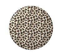 FEYUNYAN Badge durable pour vestes, sacs, cadeaux, badges de collection en fer blanc vif pour événements, enseignants, amis, léopard rond, alternative aux patchs thermocollants en vrac, 1 pièce