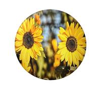 FEYUNYAN Badge durable pour vestes, sacs, cadeaux, badges de collection en fer blanc vif pour événements, enseignants, amis, beau badge rond tournesol, alternative aux patchs thermocollants en vrac, 1