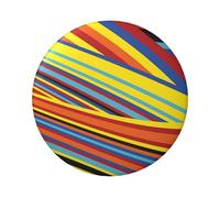 FEYUNYAN Badge durable pour vestes, sacs, cadeaux, badges de collection en fer blanc vif pour événements, enseignants, amis, rayures colorées, alternatives aux patchs thermocollants, 1 pièce, Colorful