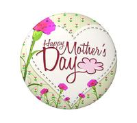 FEYUNYAN Badge durable pour vestes, sacs, cadeaux, badges de collection en fer blanc vif pour événements, enseignants, amis, insigne rond « Happy Mother's Day », alternative aux patchs thermocollants