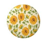 FEYUNYAN Badge durable pour vestes, sacs, cadeaux, badges de collection en fer blanc vif pour événements, enseignants, amis, beau badge rond tournesol jaune, alternative aux patchs thermocollants en