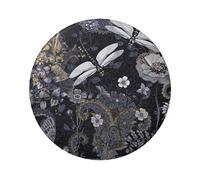 FEYUNYAN Badge durable pour vestes, sacs, cadeaux, badges de collection en fer blanc vif pour événements, enseignants, amis, libellules rondes grises, alternative aux patchs thermocollants en vrac, 1