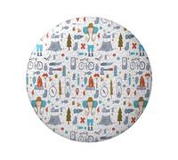 FEYUNYAN Badge durable pour vestes, sacs, cadeaux, badges de collection en fer blanc vif pour événements, enseignants, amis, activités sauvages de la nature, insigne rond, alternative aux patchs