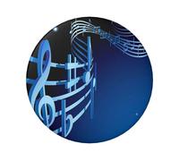 FEYUNYAN Badge durable pour vestes, sacs, cadeaux, badges de collection en fer blanc vif pour événements, enseignants, amis, insigne rond musique bleue, alternative aux patchs thermocollants en vrac