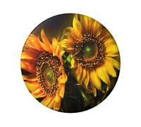 FEYUNYAN Badge durable pour vestes, sacs, cadeaux, badges de collection en fer blanc vif pour événements, enseignants, amis, papier peint tournesol orange, alternative, 1 pièce, Orange Sunflower