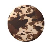 FEYUNYAN Badge durable pour vestes, sacs, cadeaux, badges de collection en fer blanc vif pour événements, enseignants, amis, insigne rond en cuir de vache marron, alternative aux patchs thermocollants