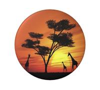 FEYUNYAN Badge durable pour vestes, sacs, cadeaux, badges de collection en fer blanc vif pour événements, enseignants, amis, insigne rond amusant au coucher du soleil africain, alternative aux patchs