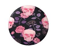 FEYUNYAN Badge durable pour vestes, sacs, cadeaux, badges de collection en fer blanc vif pour événements, enseignants, amis, crâne rose violet, alternative aux patchs thermocollants en vrac, 1 pièce