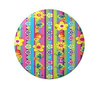 FEYUNYAN Badge durable pour vestes, sacs, cadeaux, badges de collection en fer blanc vif pour événements, enseignants, amis, fleurs, papillons, écussons ronds, alternatives thermocollantes, 1 pièce