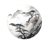 FEYUNYAN Badge durable pour vestes, sacs, cadeaux, badges de collection en fer blanc vif pour événements, enseignants, amis, peinture de paysage chinois, insigne rond, alternative aux patchs