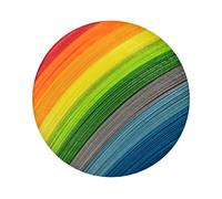 FEYUNYAN Badge durable pour vestes, sacs, cadeaux, badges de collection en fer blanc vif pour événements, enseignants, amis, insigne rond à rayures de couleur arc-en-ciel, alternative aux patchs