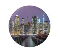 FEYUNYAN Badge durable pour vestes, sacs, cadeaux, badges de collection en fer blanc vif pour événements, enseignants, amis, New York City Round Badge, alternative aux patchs thermocollants en vrac, 1