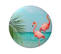 FEYUNYAN Badge durable pour vestes, sacs, cadeaux, badges de collection en fer blanc vif pour événements, enseignants, amis, flamant rose dans l'eau, alternative aux patchs thermocollants en vrac, 1